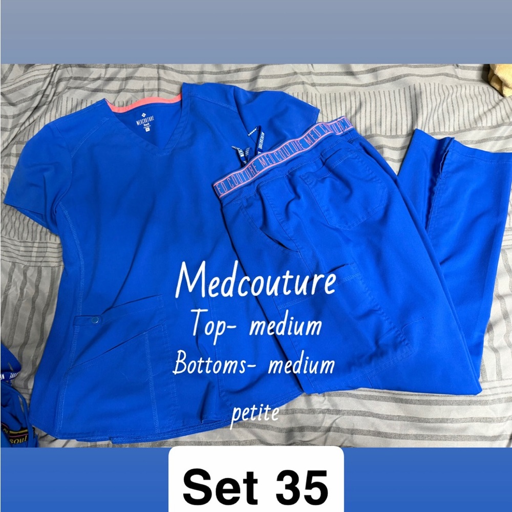 Med Couture Blue Scrub Set